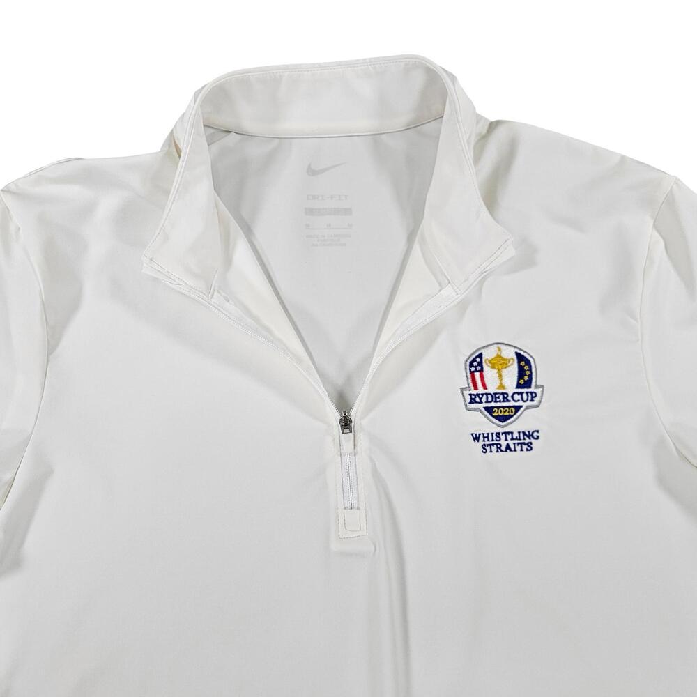 Nike Ryder Cup 2020 Whistling Straits 1/4 Zip Pullover Ivory White W Size M - Picture 7 of 12